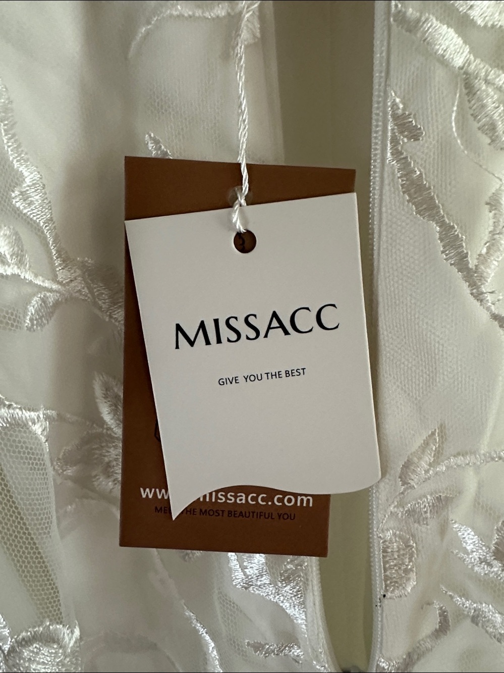 MISSACC PANT SUIT WEDDING WALK THROUGH LACE WITH TRAIN WEDDING LONG SLEEVE 4* - Picture 8 of 11